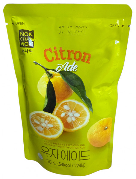 Nokchawon, Erfrischungsgetränk mit Yuzu Geschmack, 170 ml
