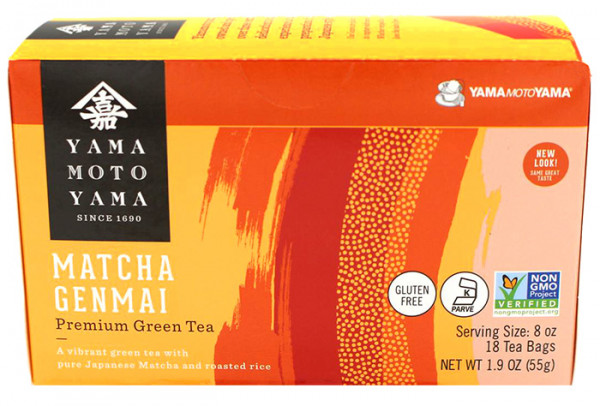 Yamamotoyama grüner Genmaicha-Tee mit Matcha, 18 Teebeutel