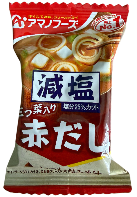 Amano Foods, Misosuppe mit Mitsuba Iri Salz Reduziert, 9 g