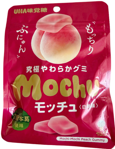 Uha Mikakuto Mochu Gummy Mochi mit Pfirsichgeschmack 45 g