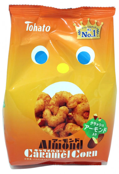 TOHATO Japanische Maisflips Mandel-Karamell, 70 g